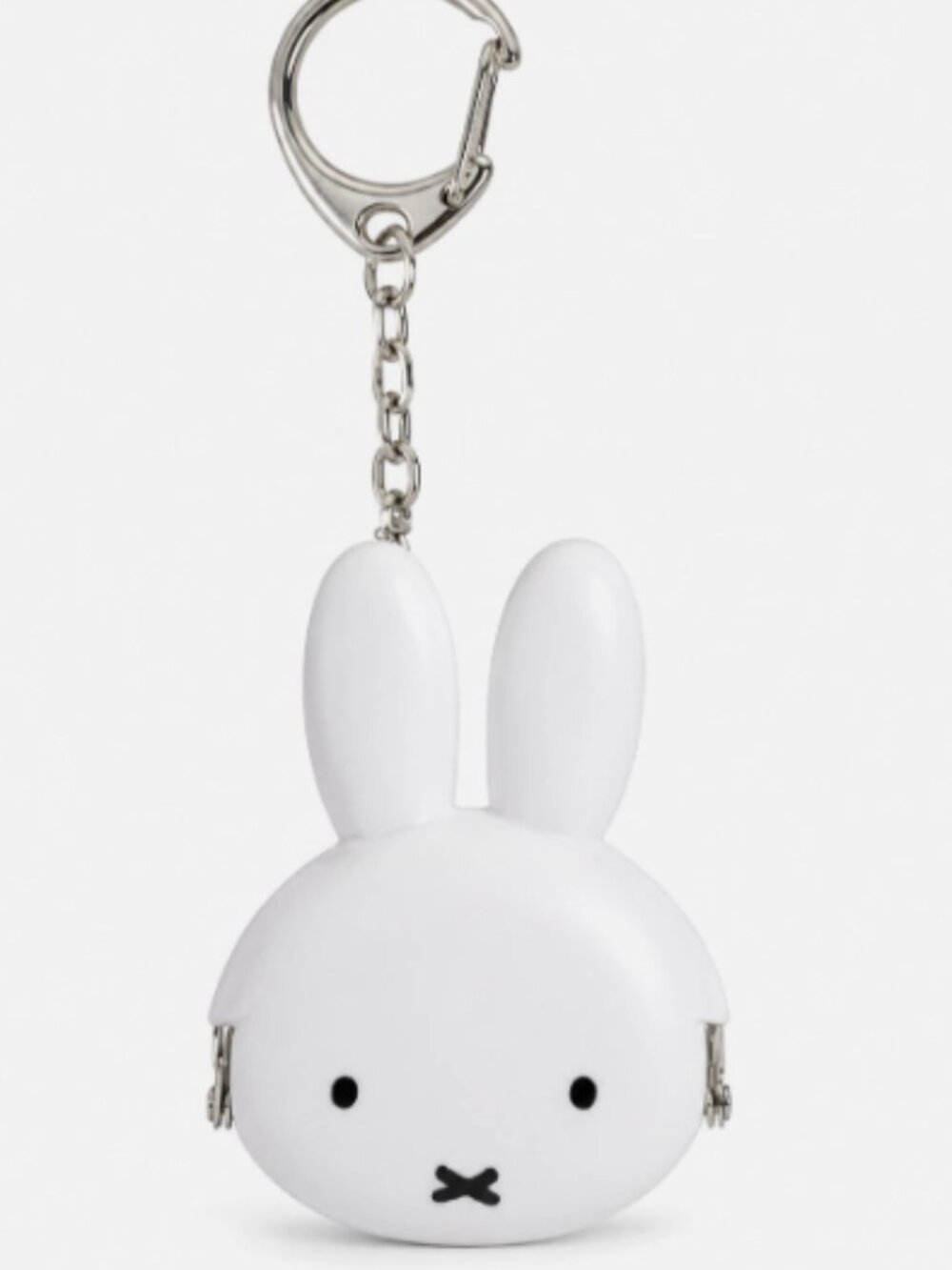 New Miffy White Rabbit Mini Coin Key Ring Clip Bag Holder Purse Mascot Plastic